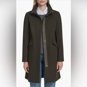 Longline Wool Blend Coat
Cole Haan in Forest